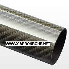 AHLtecshop - Carbon Rohr BLAU Hochglanz 25 mm x 23 mm x 500 mm