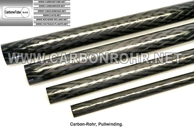 CFK-Carbon-Rohr gewickelt 16x14x1000mm - Hochglanz in